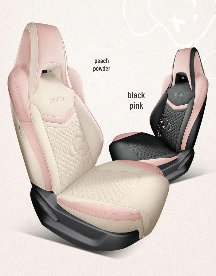 New BYD Seagull Five-Seat Cartoon Linen Car Seat Cushion