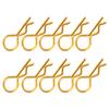 10Pcs RC Car Shell Clip RShape Metal Body Clips Pins for 1 5 1 6 1 8 1 10 RC Car(Gold )