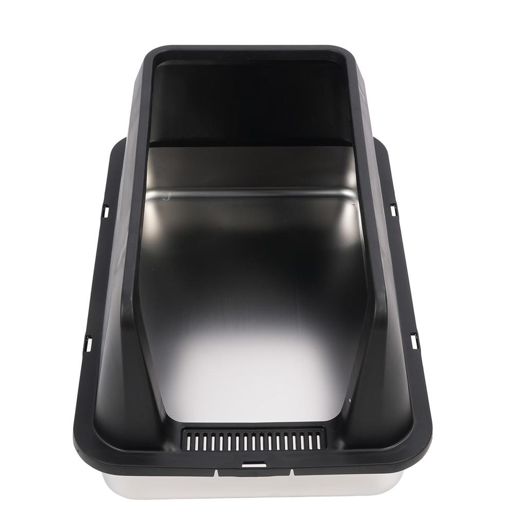 Лоток для кошек из нержавеющей стали, с защитой от разбрызгивания, съемными высокими бортами, очень большой лоток для кошек для крупных