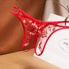 Трусики женские интересные открытые промежность французская вышивка сексуальные сетчатые полые свободные стринги с низкой талией прозрачные футболки 2238