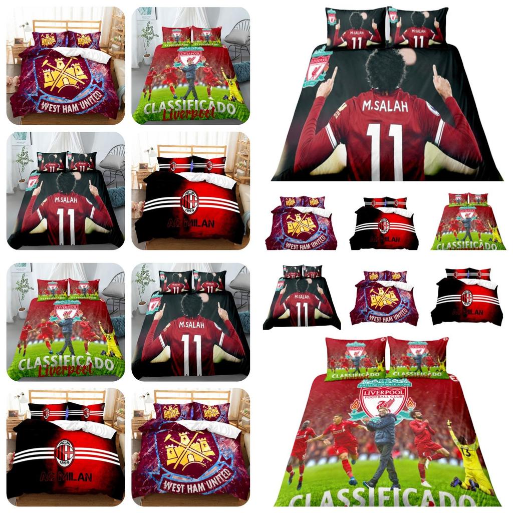 Football-themed Bedding Set Includes Duvet Cover And Pillowcase Polyester Material
