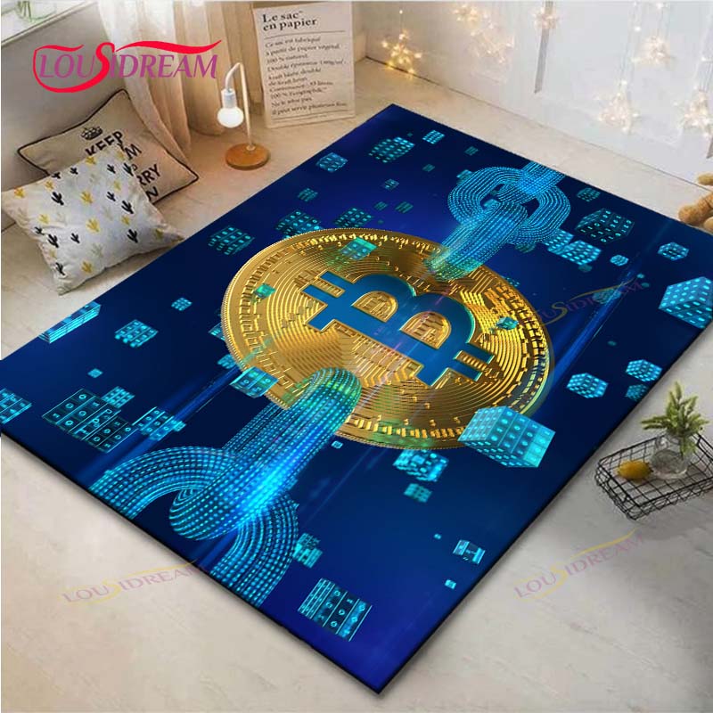 Горячий Изысканный 3D Ковер с Принтом Bitcoin BCT Наружный Ковер Ковер для Зоны Нескользящий Ковер Декор для Спальни Ковер для Комнаты Подарок