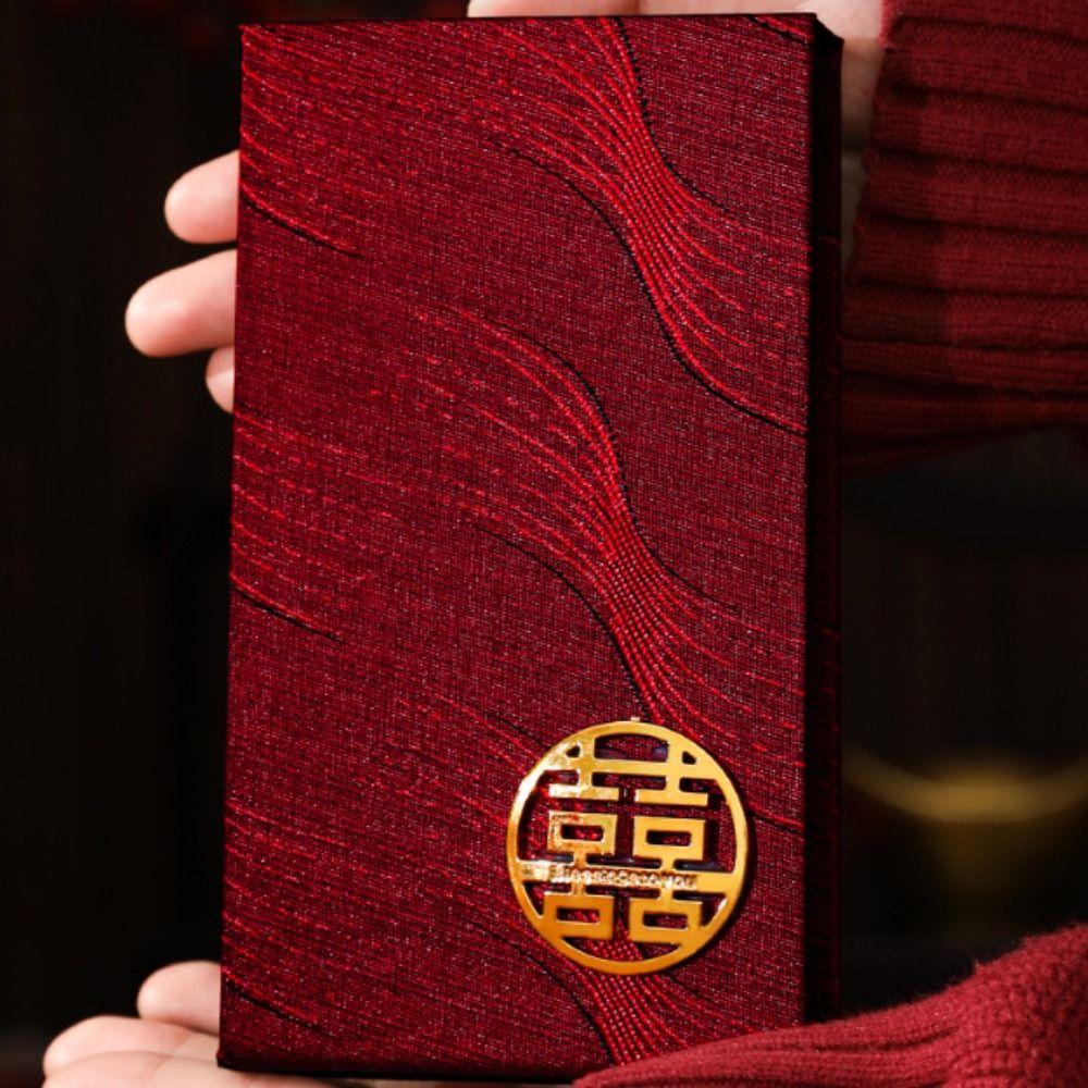 Big Capacity Wedding Red Envelope Traditional Lucky Money Bag Red Pocket Box  Chinese New Year