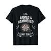 Funny Dart Team T Shirt Armed Hammered Vintage Soft Fashion Homme Casual Stylish Top For Everyday Wear Graphic Slightly