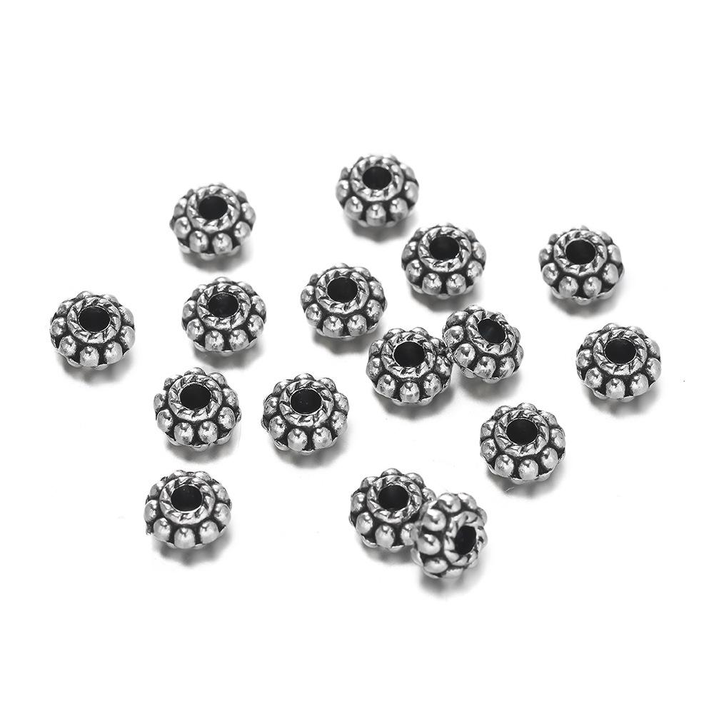 50pcs Flat Bead Spacer Handmade DIY Beaded Spacer Accessories