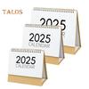 Настольный календарь 2025 года, небольшой, с двойной спиралью, ежемесячный календарь, ежедневник, маркировка событий, настольный календарь для домашнего офиса, школы