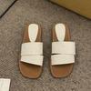 Fan Jieya Fashion French Slippers Women's 2025 Summer New Outer Wear Flat Bottom Sandals Seaside Vacation Beach One Word