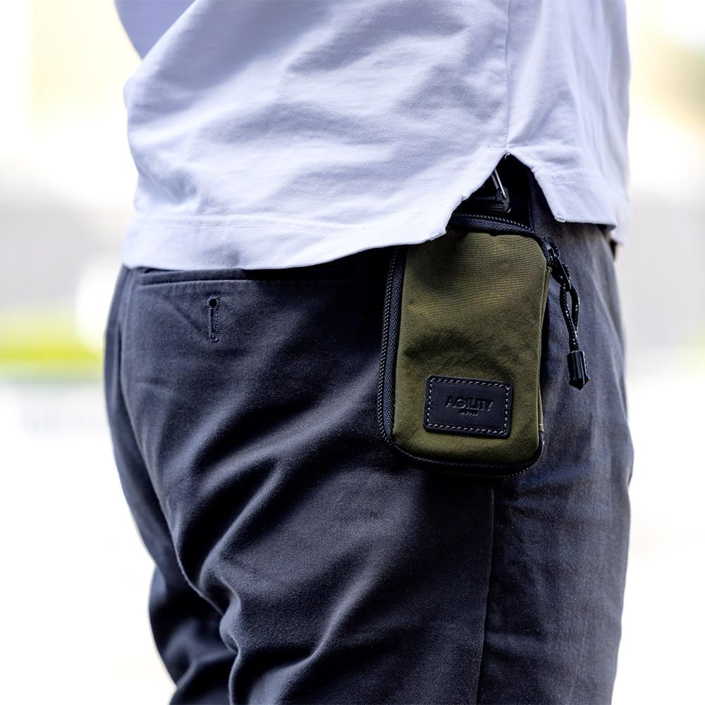 AGILITY affa Key Key Case Wallet Integrated Carabiner Key Pouch Smart Key Nylon Lightweight Water Repellent Men Women "Valek Case"