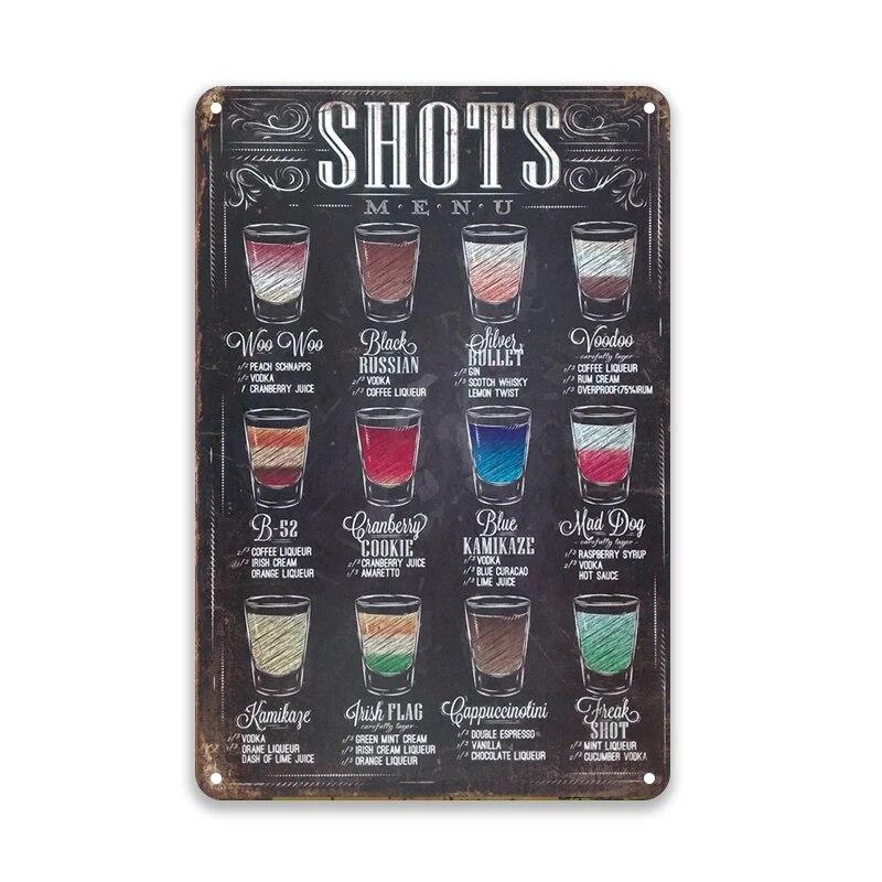 Винтажные постеры, жестяные вывески для коктейлей, металлическая доска, пивная ретро-тарелка, декоративная железная картина для бара, паба, человек, пещерное искусство, Настенный декор