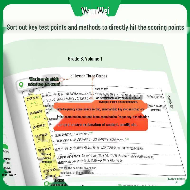 2027 Wanwei Junior High Classical Chinese Reading & Poetry Workbook