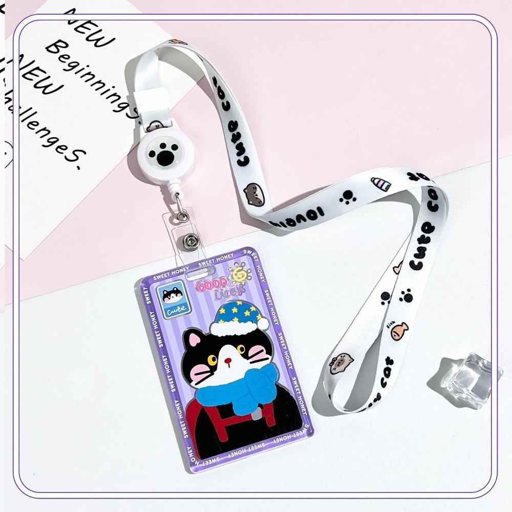 Портативный карман для карт с шейным шнурком, защитный чехол для карт, милый держатель для карт, канцелярские товары