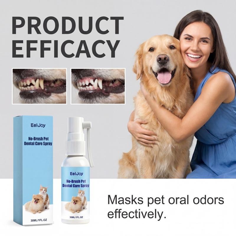 Dog Cat Breath Freshener Spray Pet Oral Hygiene Cleaner Reduce Bad Breath Long Lasting Clean Scent Maintenance Dental Health