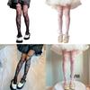 Women Japanese Style Silky Pantyhose Irregular Crossed Straps Patterned Tights