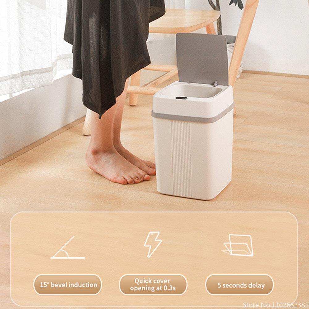 12 л Автоматический интеллектуальный датчик мусорного ведра Роскошный индукционный датчик мусорного ведра для ванной комнаты туалета кухни мусорная корзина может