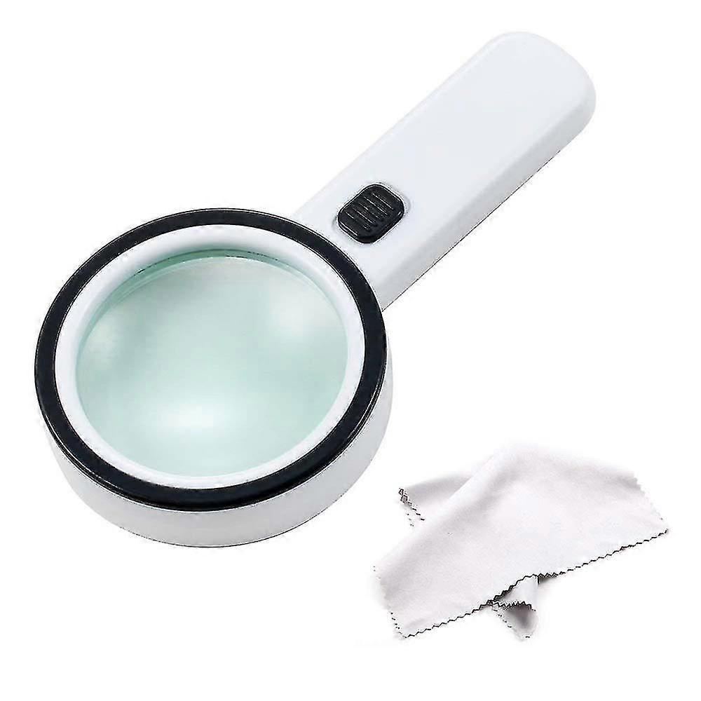 Lighted Magnifying Glass 10x Handheld Magnifying Glass With Light - RIpj