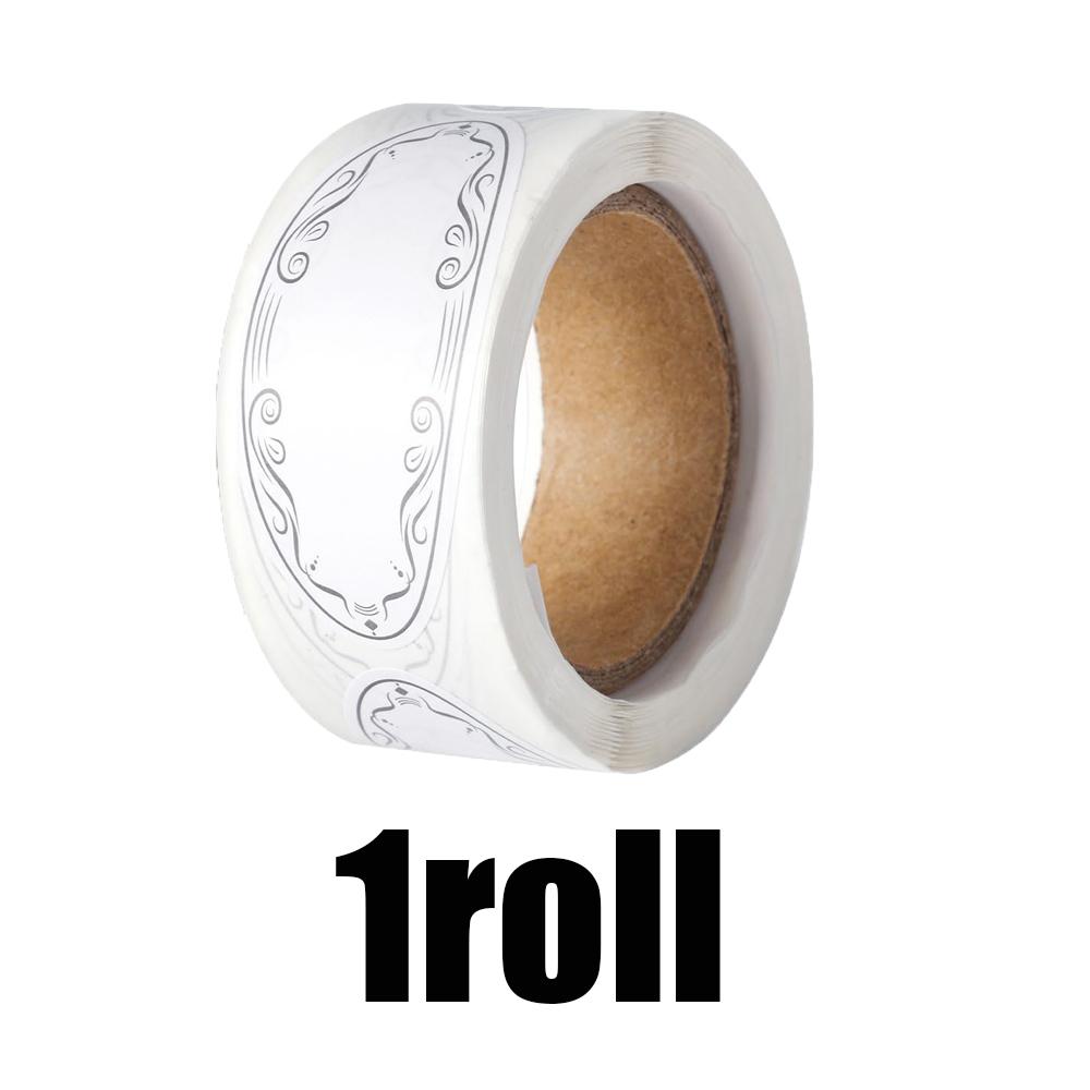 1-3roll Canning Labels Ellipse White Blank Paper Label For Kitchen Beverages Fruits Vegetables Fridge Storage Organizer Stickers