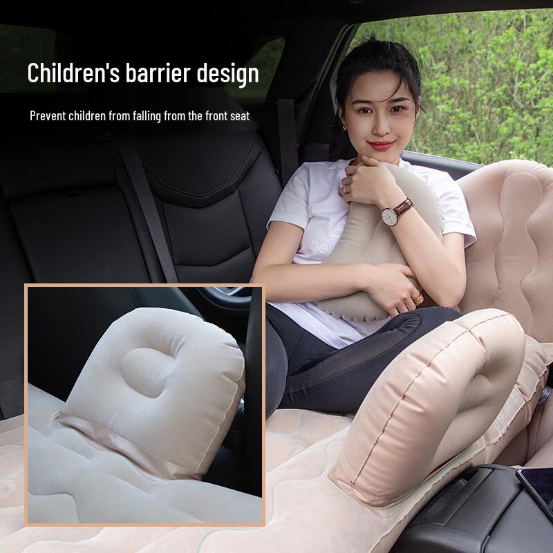 OEING Car Inflatable Travel Air Mattress with Headrest