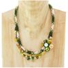 [R4269] - Green 'Mistinguette' Handmade Necklace (flower) - 40 Mm
