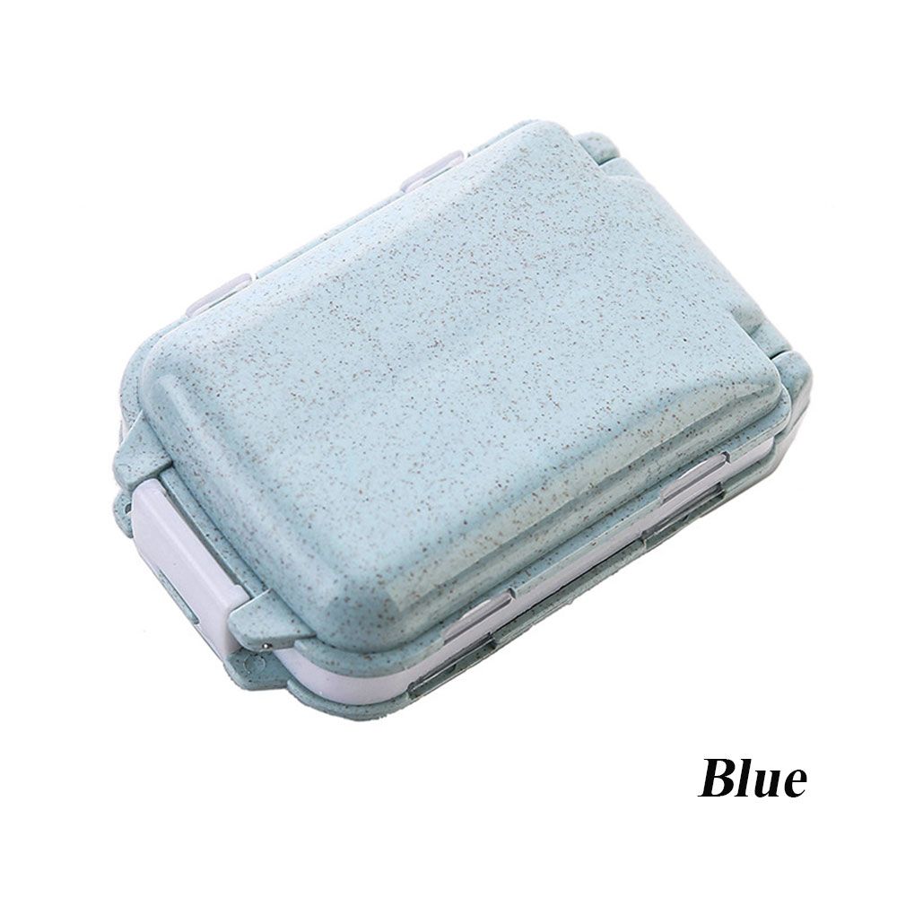 3-Layer Degradable Mini Dispenser Wheat Straw Medicine Storage Pill Boxes Travel Sealed