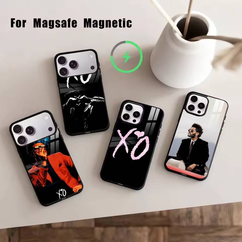 Певец-The W-Weeknd XO Чехол для телефона для iPhone17,16,15,14,13,12,11 Plus,Pro Магнитный с беспроводной зарядкой Magsafe
