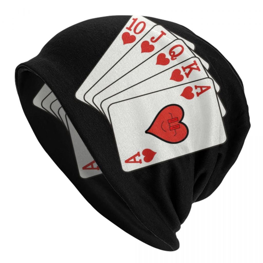 Крутые шапки с капюшоном для покера, вязаные шапки в стиле хип-хоп для женщин унисекс, осенне-зимние теплые шапки для азартных игр, карточные игры, шапки с черепами