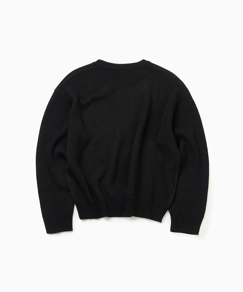 FREEMARIO F-Cross Jacquard Knit [Black]