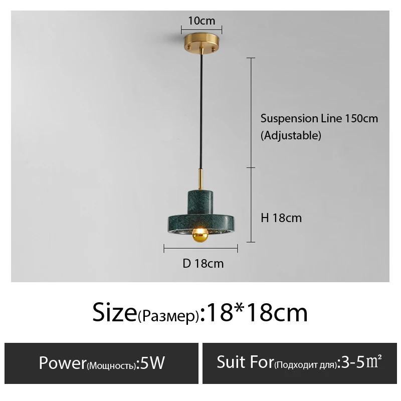 Современные минималистские подвесные светильники для спальни, ресторана, скандинавского искусства, с одной головкой, мраморные, медные, подвесные светильники для бара, украшения