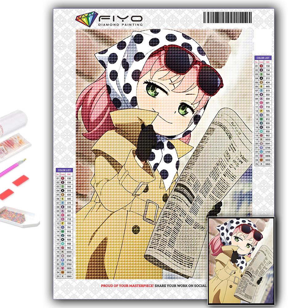 5D Diy Алмазная картина Аниме Плакат Шпионская семья Вышивка крестиком Полный Алмазная вышивка Мозаика