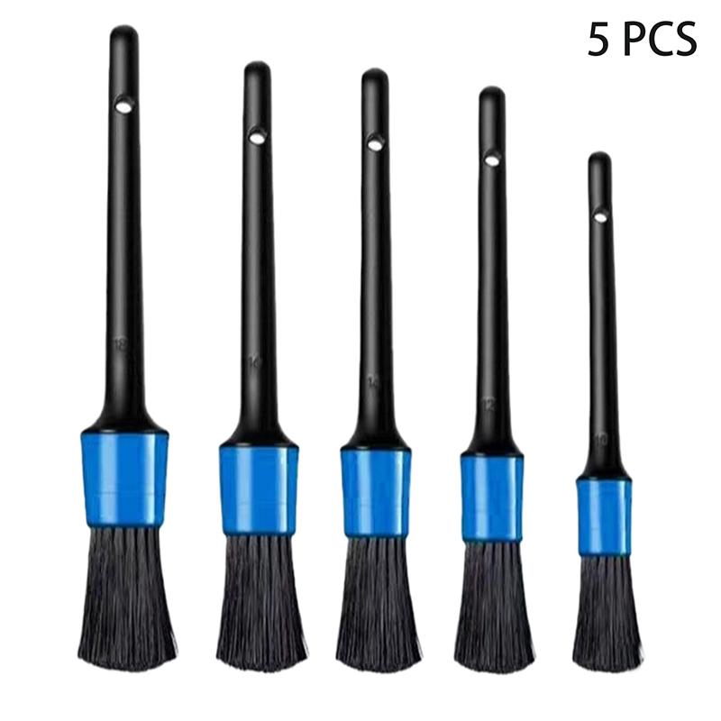 5Pcs Car Detail Brush Car Brush Soft Bristle Wheel Interior Cleaning Brush Car Fine Washing Beauty Tools