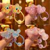 1 Pair Heart Type Flower Elastic Hair Bands for Girls Children Hair Accessories Lovely Hair Ties Baby Headwear