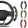 2PCS Universal Car Steering Wheel Cover Carbon Fiber Car Steering Wheel Case Booster Non-Slip Grip Handle