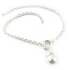 [B8316] - Silver Necklace 'Catherine' White