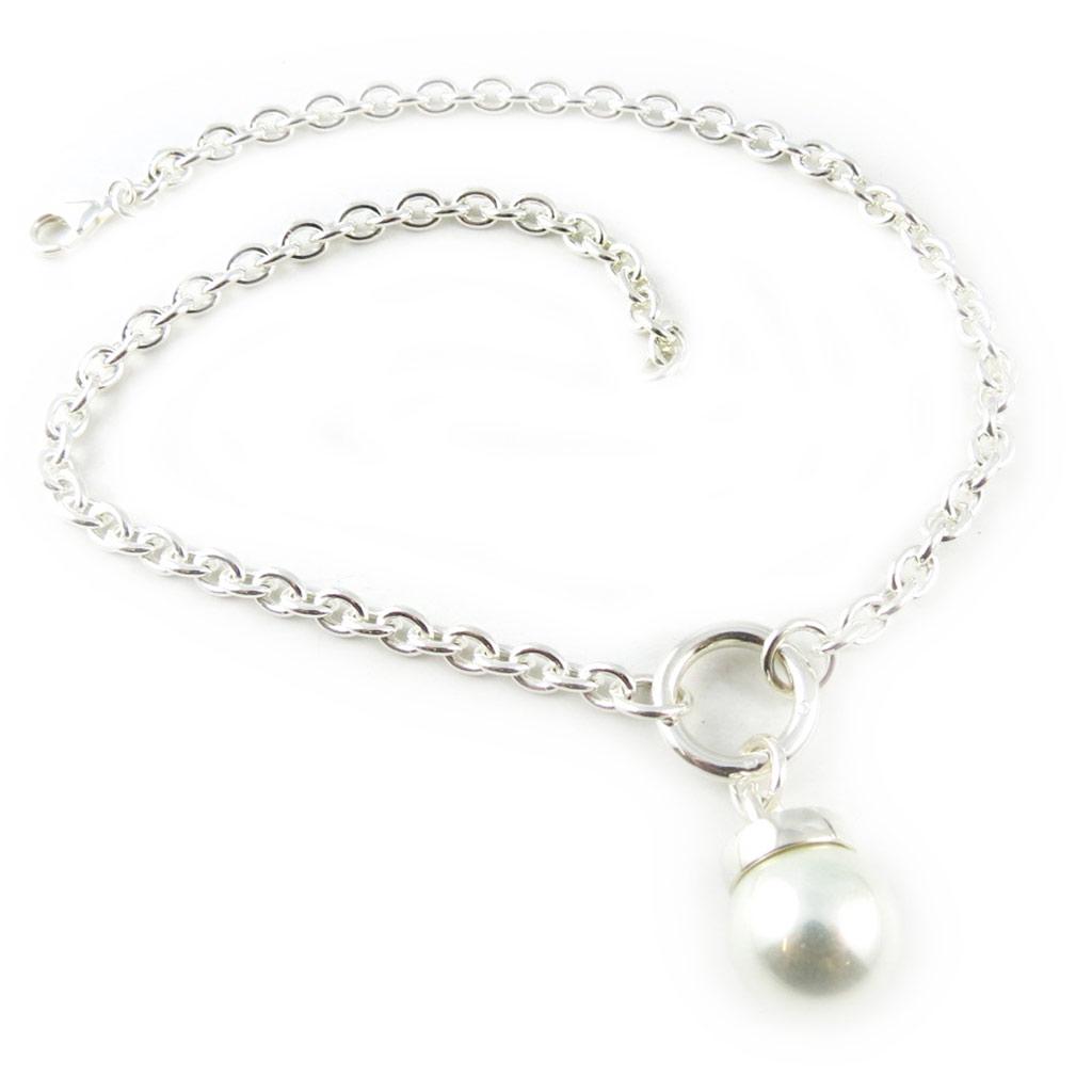 Les Trésors De Lily [B8316] - Silver Necklace 'Catherine' White