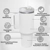 Mug - Inox - 40oz Car Mug II - Grande Capacité - Isolant - Prise en main facile