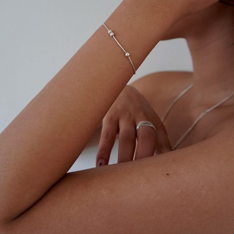 YEONSEUNG Серебряный браслет с шариками