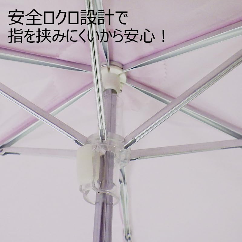 Детский складной зонт, складной зонт, простая окантовка, прочный, из стекловолокна, фирменный логотип, стильный, милый, 10002616, светло-фиолетовый, 55 см, розово-латте