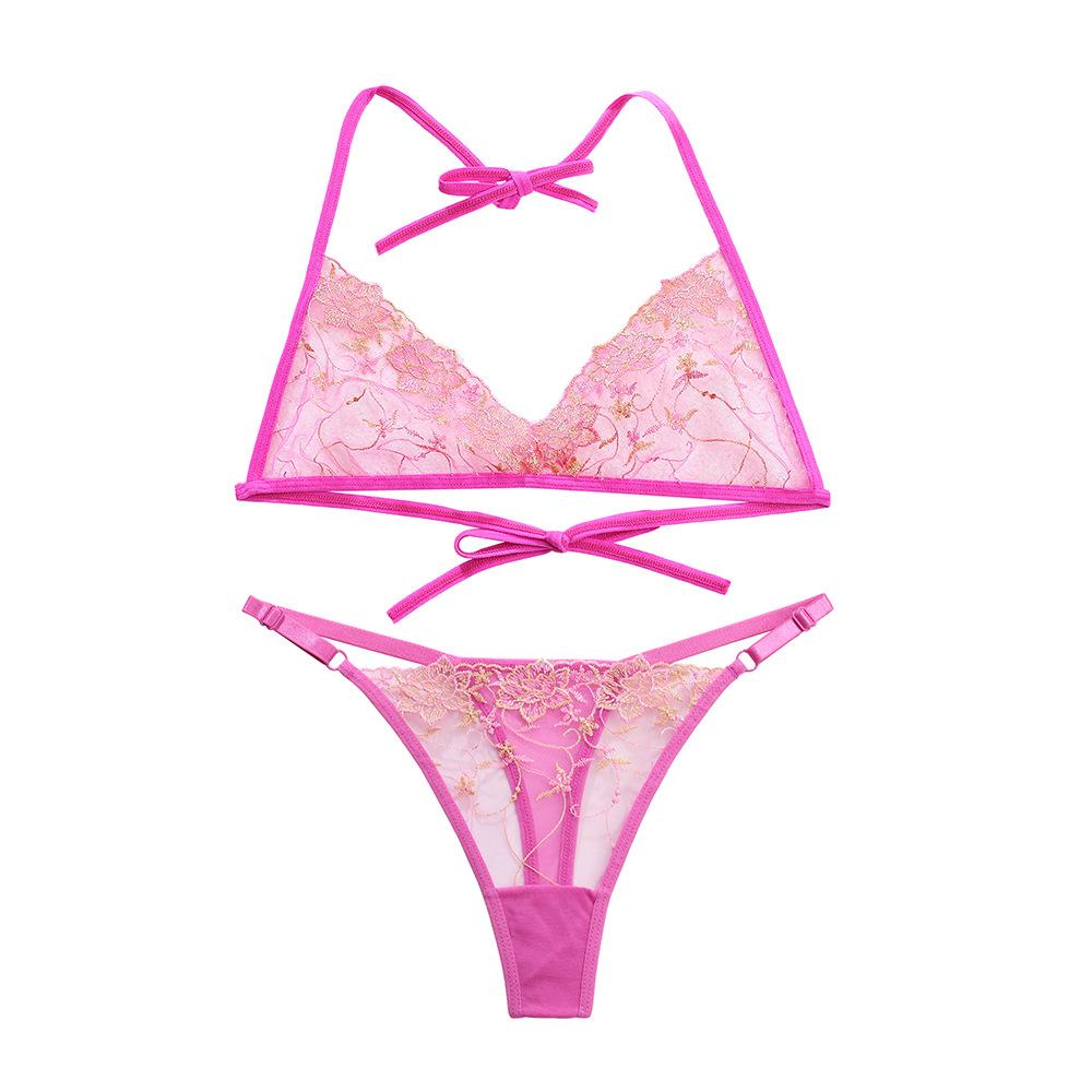 Прозрачный сексуальный соблазнительный бюстгальтер с регулируемым ремнем на вышивке