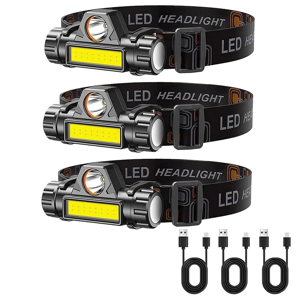 1-5 шт. Перезаряжаемый COB LED налобный фонарь Сильный магнит Мощный налобный фонарь Сверхяркий Водонепроницаемый Налобный фонарь Для рыбалки на открытом воздухе