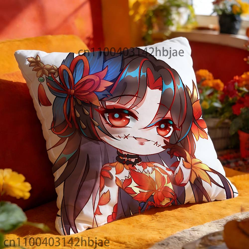 Shiranui O-Onmyoji Himiko Pillowcases Bedroom Living Room Sofa Home Decor Polyester Cushion Cover with Zipper
