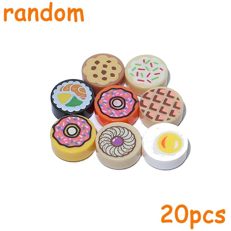 Строительные Блоки Еда MOC Аксессуары для Еды Рыба Хлеб Пицца Шоколад Фрукты Морковь Гамбургер Чипсы Курица Бутылка Кирпичи Игрушки