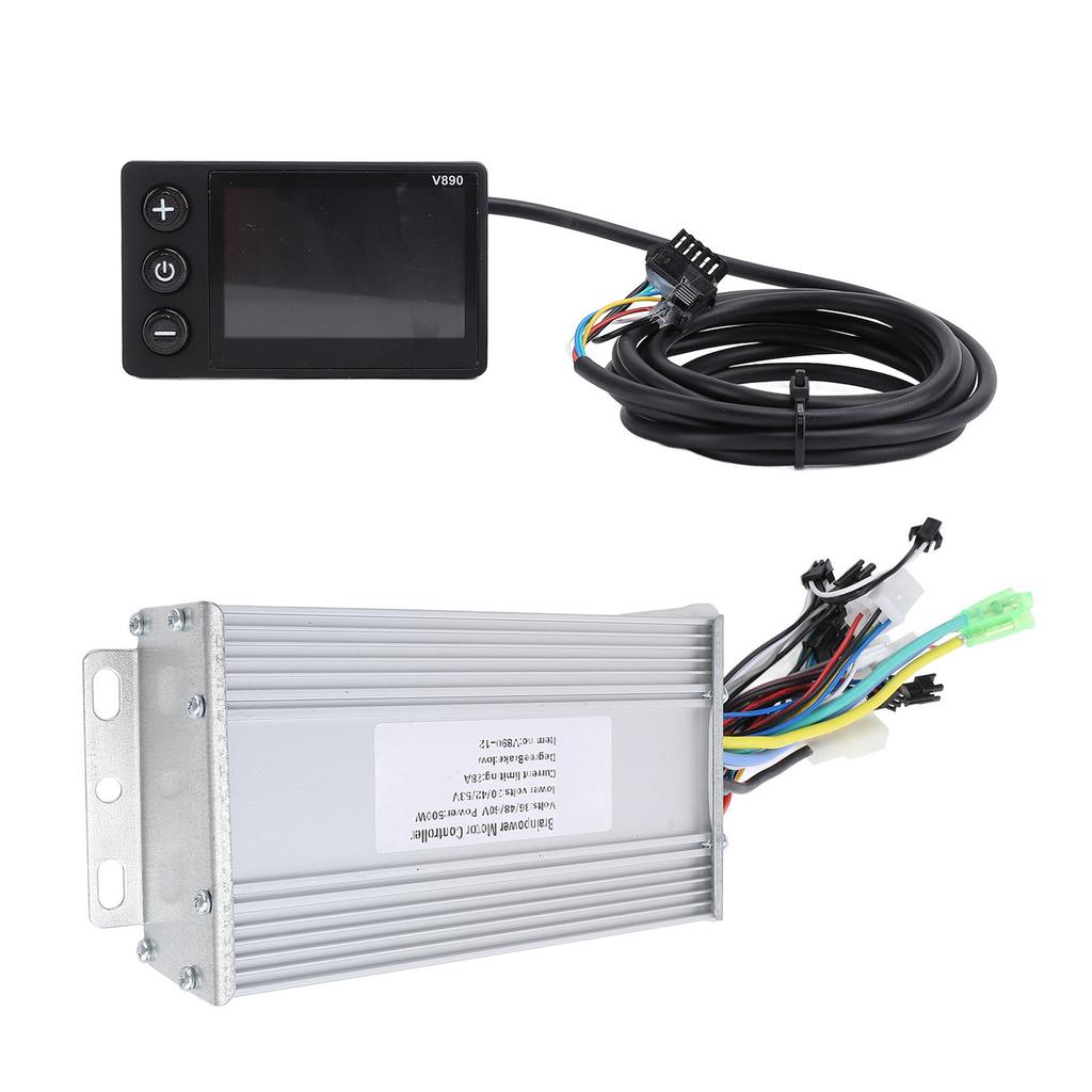 Комплект контроллера для электровелосипеда 36 В/48 В/60 В 500 Вт, водонепроницаемый, 28 А, контроллер V890 с ЖК-дисплеем