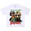 2026 Футболка MF Doom Хип-хоп Рэп Маска Ретро Американский Уличный Тяжелый Хлопок Короткий Рукав Винтажный Модный Удобный