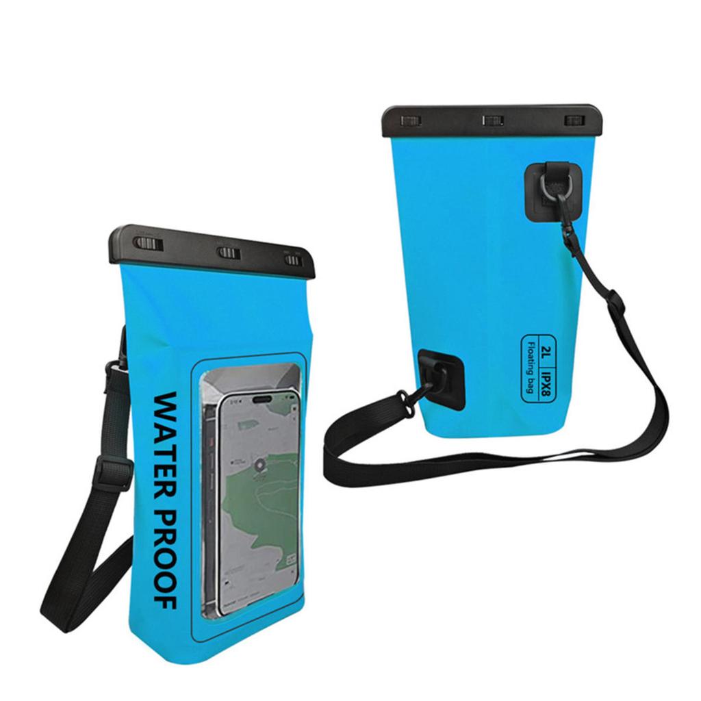 2L Плавание ПВХ сухой мешок сенсорный экран открытый водонепроницаемый плечевой каяк сумки треккинг дрифтинг рафтинг серфинг лодка сумка