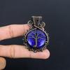 Lapis Lazuli Pendant Handmade Gemstone Jewelry, 999 Copper Wire Wrapped Pendant ,Unique Design Jewelry Pendant