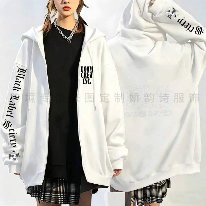 Street Style Doom Crew Inc Hoodie Dark Biker Loose Unisex Black
