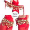 Velvet Belly Dance Waist Chain with Coin Lace-up Lightweight Women Dancing Waist Belt Dancer Accessories