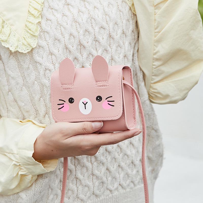 Mini Cartoon Rabbit Coin Purse Crossbody Bag for Children - 2025 Cute & Fashionable Design for Little Girls