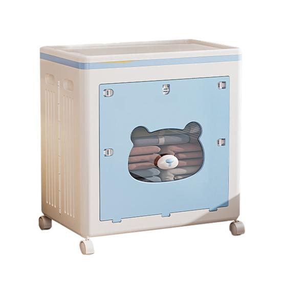 Штабелируемый контейнер для хранения с крышкой Складной ящик для хранения с дверцей и колесиками Складной органайзер на колесиках