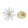 New Pearl And Cubic Zirconia Fireworks Collar Pin Small Fashion Summer Brooch Shirt Dress Accessories High Quality