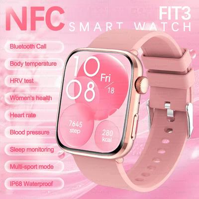2025 Новые NFC Смарт-часы Женские 1,85-дюймовые Измерение артериального давления и пульса Bluetooth-звонки Женское здоровье Смарт-часы для женщин для IOS Android